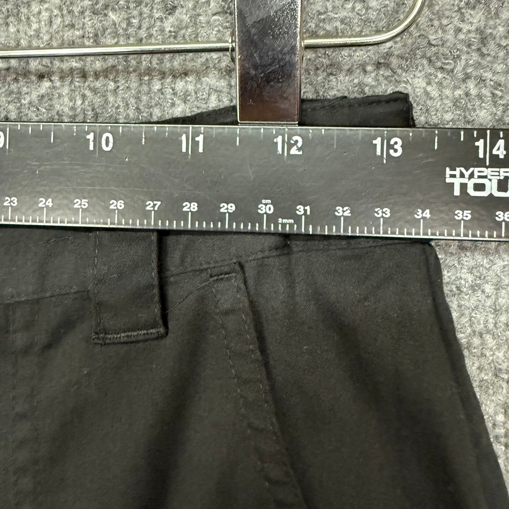 Chicos Pants 0 Womens 4 Black Wide Leg‎ Cropped Cotton Stretch Blend High Rise - Picture 7 of 11